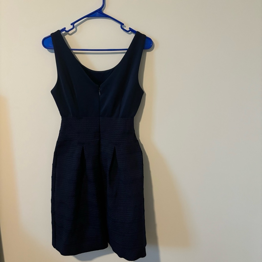 New York & Company Stretch Navy Blue Dress